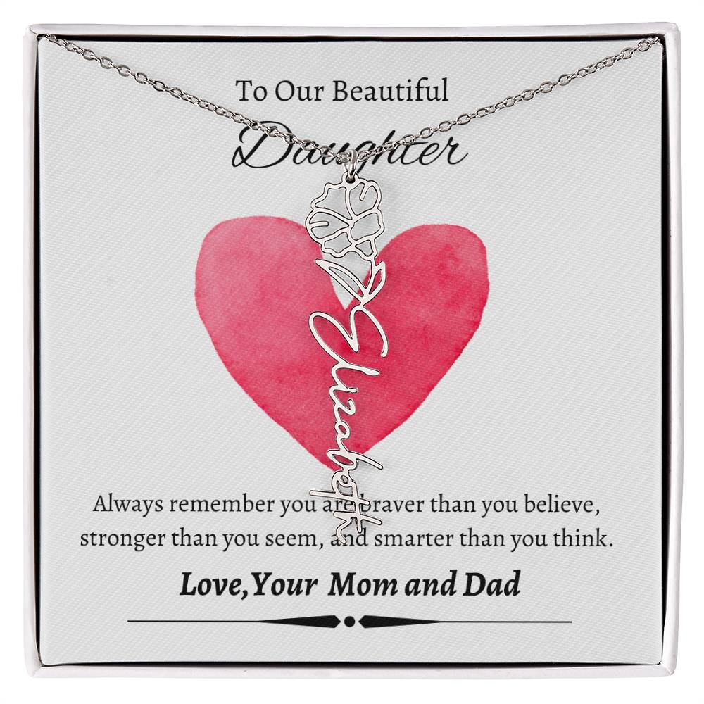 To My Beautiful Daughter From Mom &  dad