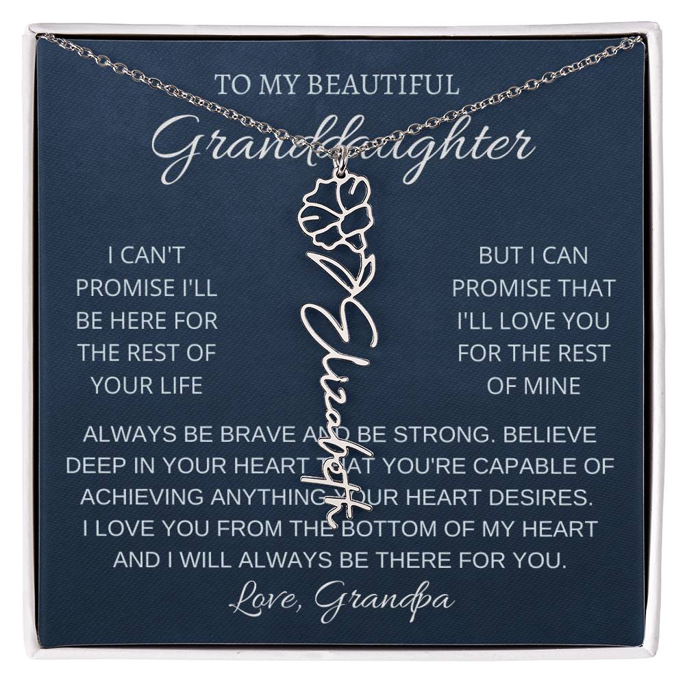 To My Beautiful Granddaughter