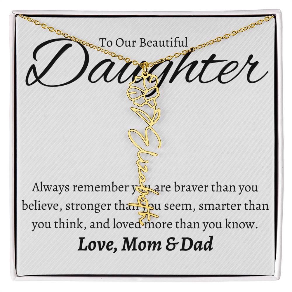 To My Beautiful Daughter From Mom &  dad