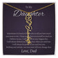 To My Beautiful Daughter From   dad