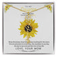 To My Beautiful Daughter Flower Name Necklace