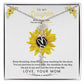 To My Beautiful Daughter Flower Name Necklace