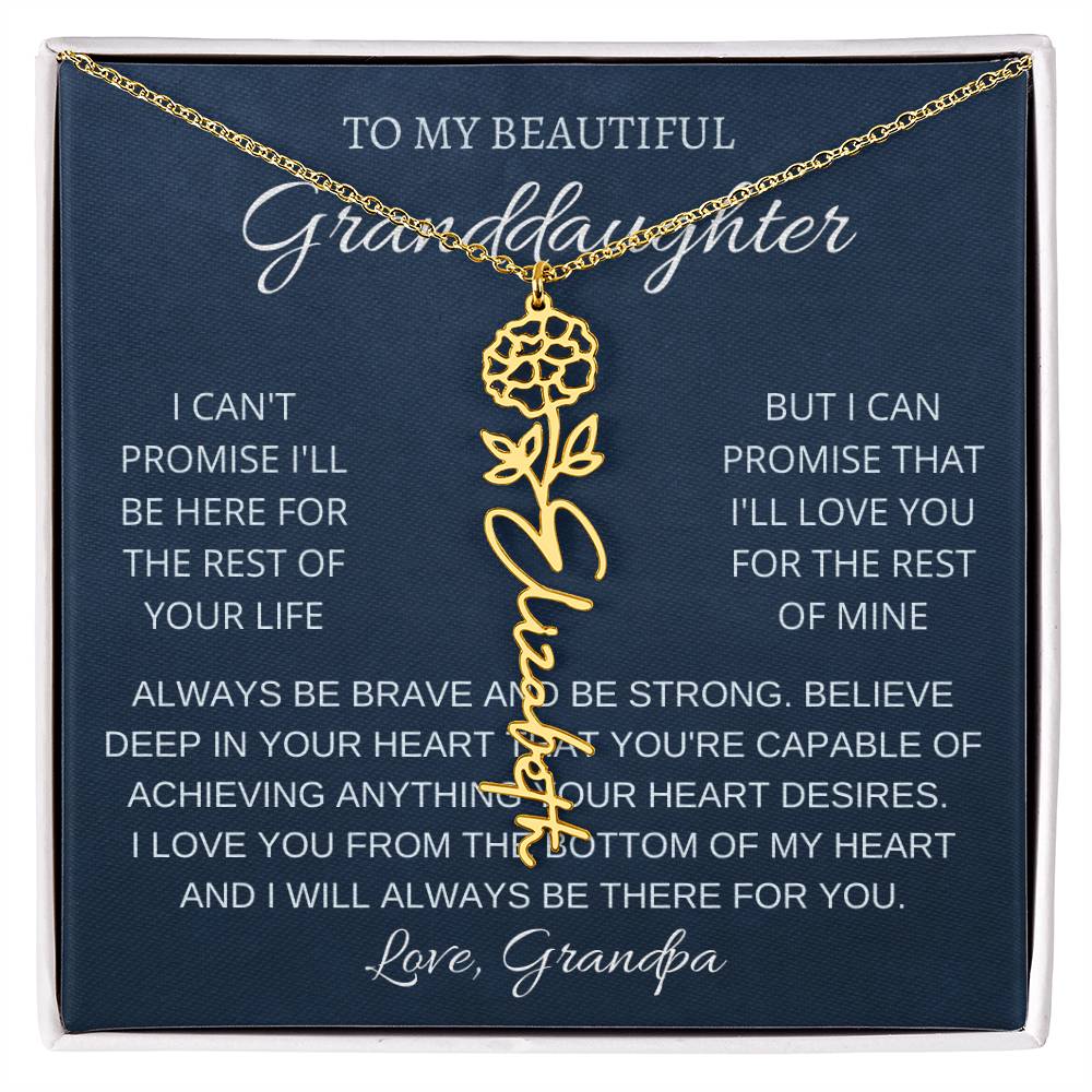 To My Beautiful Granddaughter