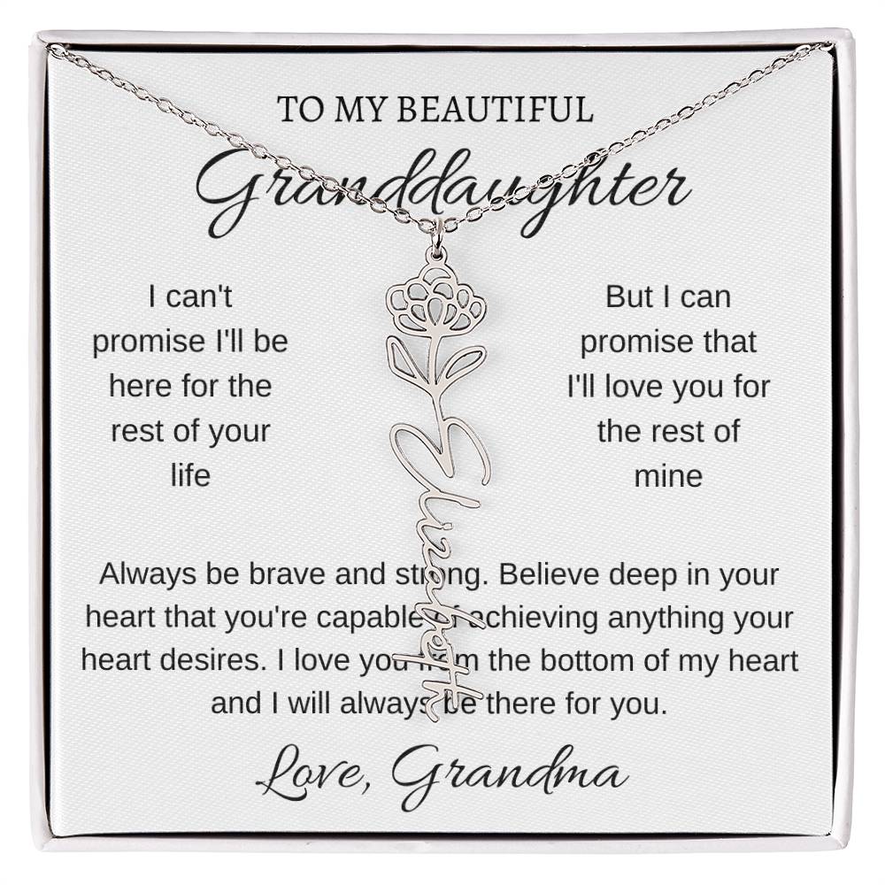 To My Beautiful Granddaughter