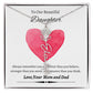 To My Beautiful Daughter From Mom &  dad