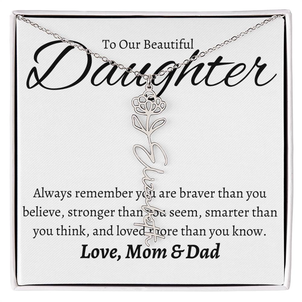To My Beautiful Daughter From Mom &  dad