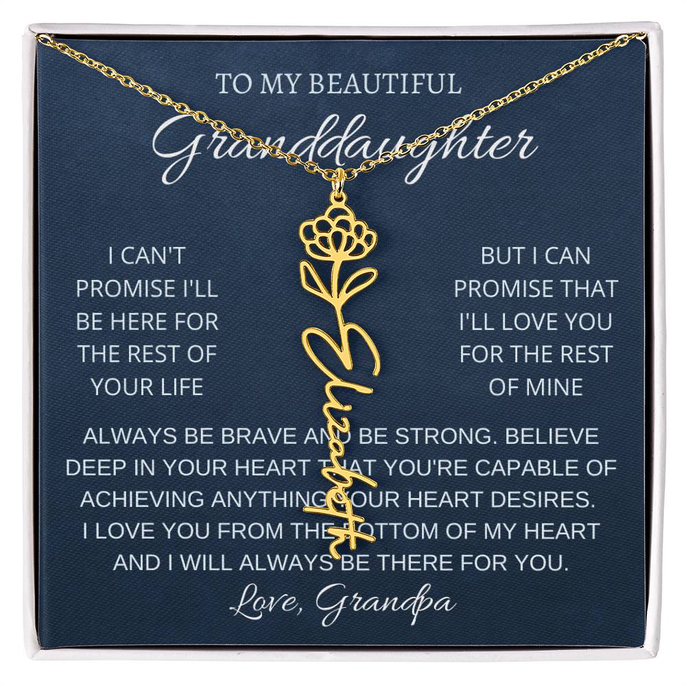 To My Beautiful Granddaughter