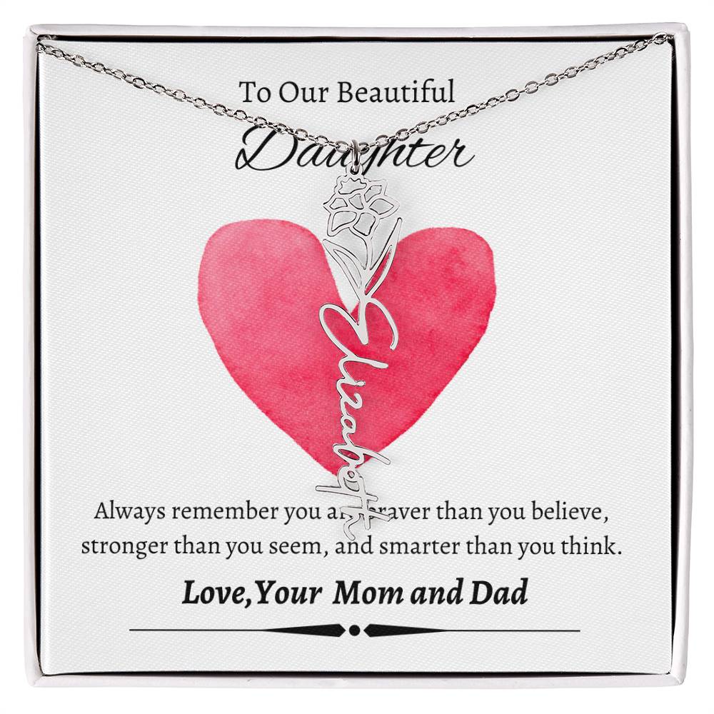 To My Beautiful Daughter From Mom &  dad