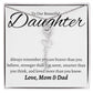 To My Beautiful Daughter From Mom &  dad