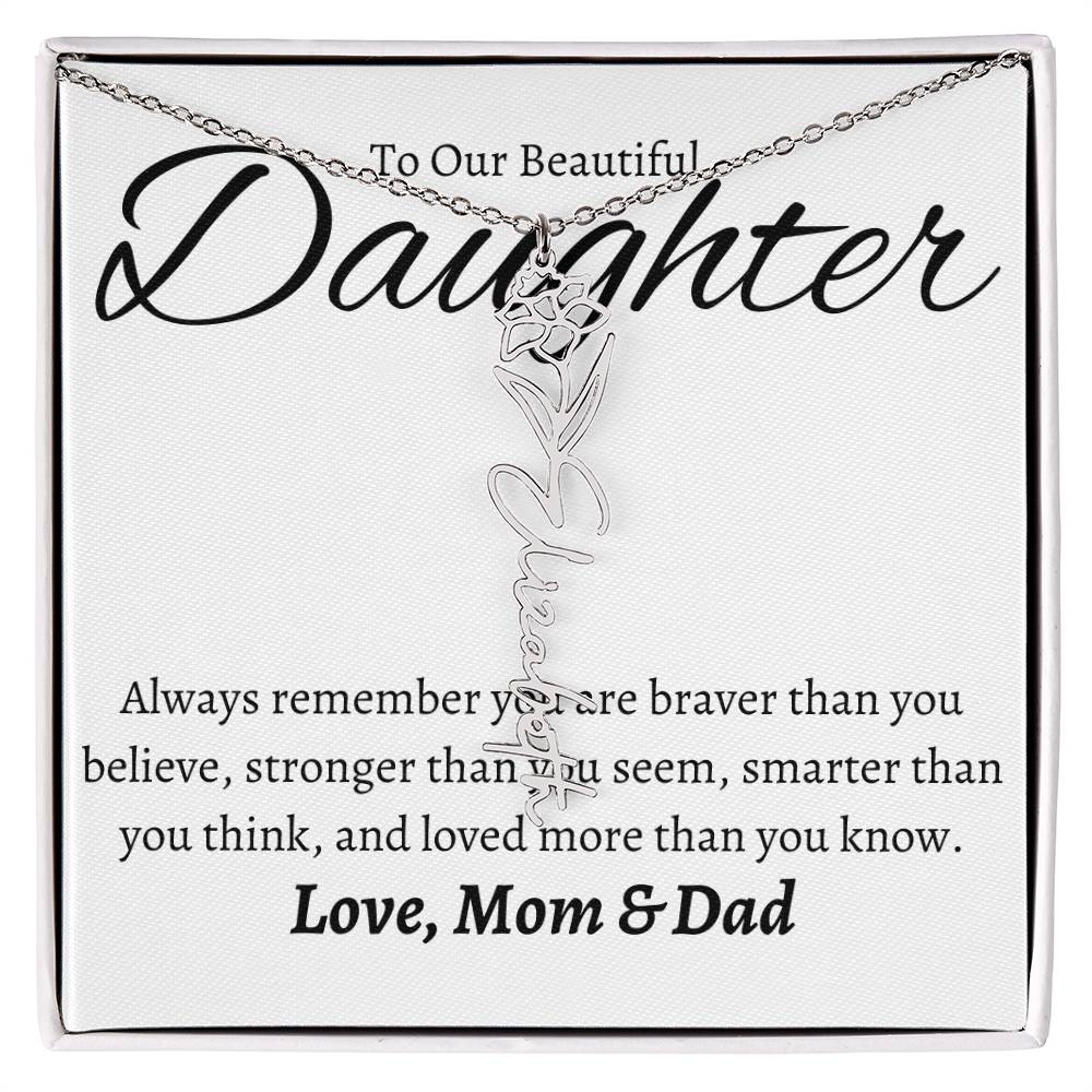 To My Beautiful Daughter From Mom &  dad