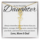 To My Beautiful Daughter From Mom &  dad