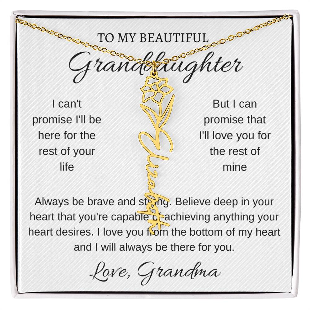 To My Beautiful Granddaughter