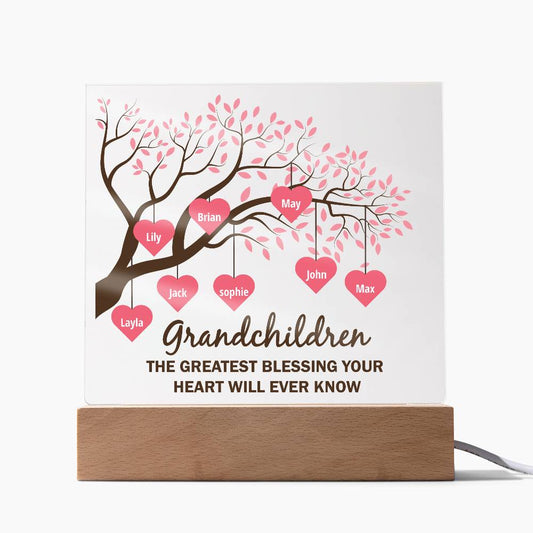 Acrylic Square Design_Grandchildren-Personalized