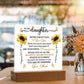 To My Daughter Never Forget That Acrylic Square Plaque