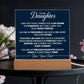 To My Daughter Acrylic Square Plaque