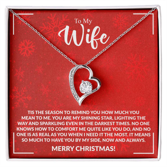 WIFE how much you mean to me.Forever Love Necklace