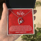 WIFE how much you mean to me.Forever Love Necklace