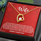 WIFE how much you mean to me.Forever Love Necklace