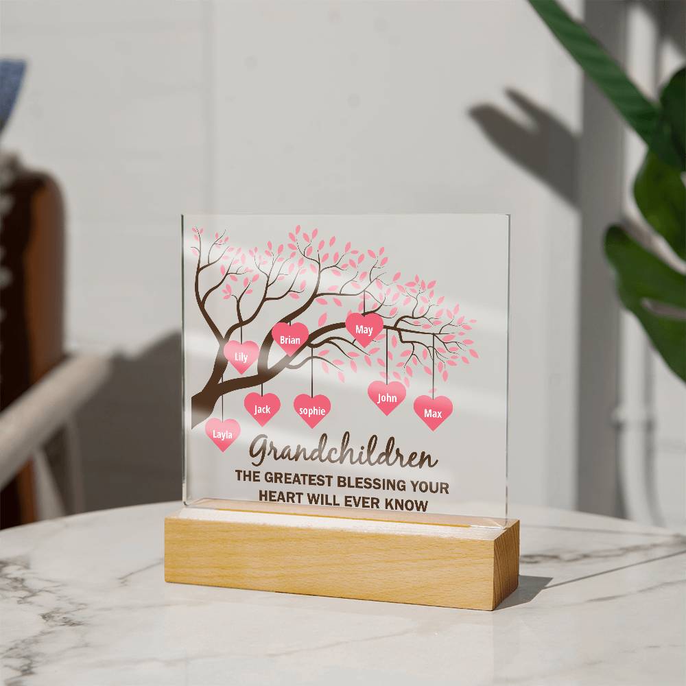 Acrylic Square Design_Grandchildren-Personalized