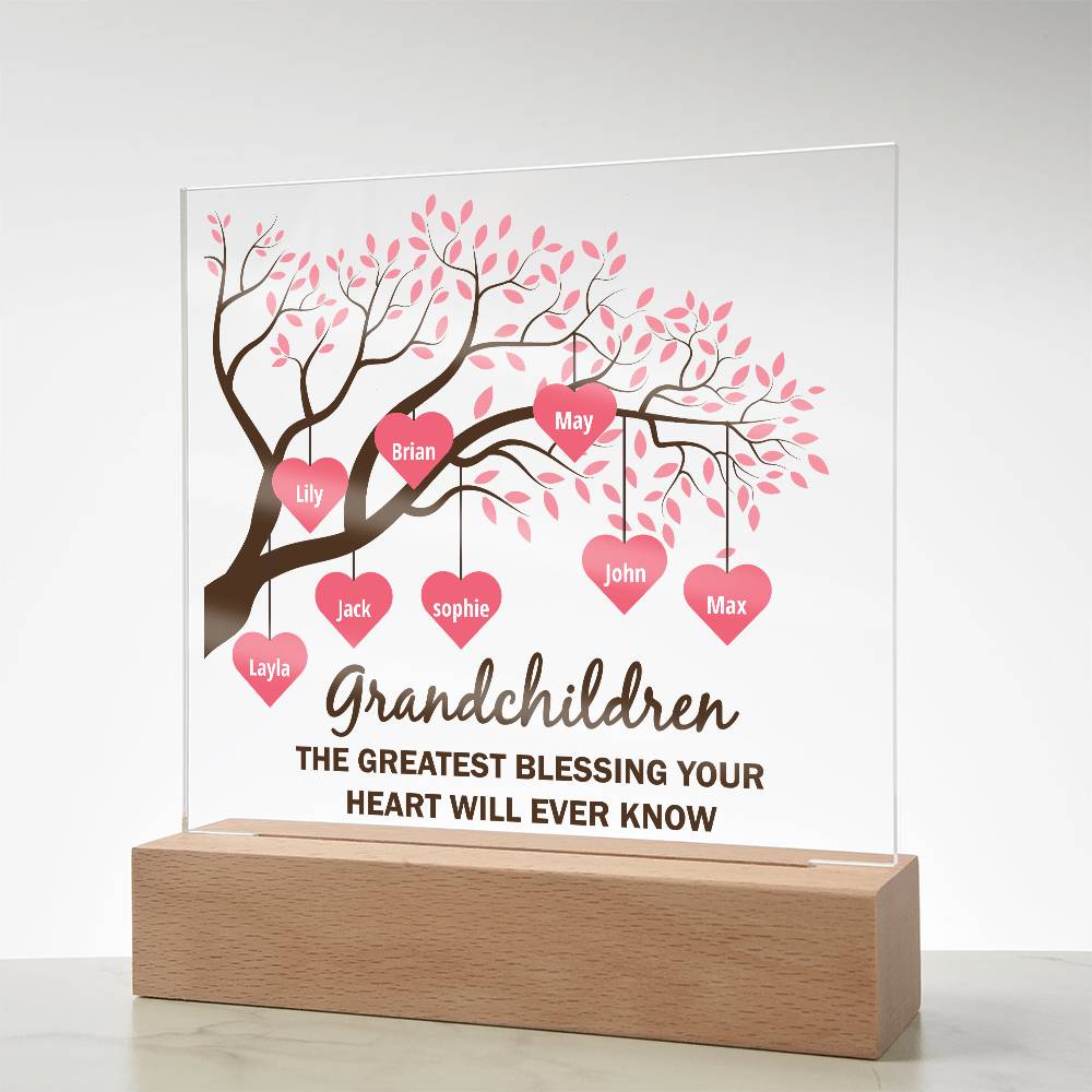 Acrylic Square Design_Grandchildren-Personalized