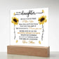 To My Daughter Never Forget That Acrylic Square Plaque