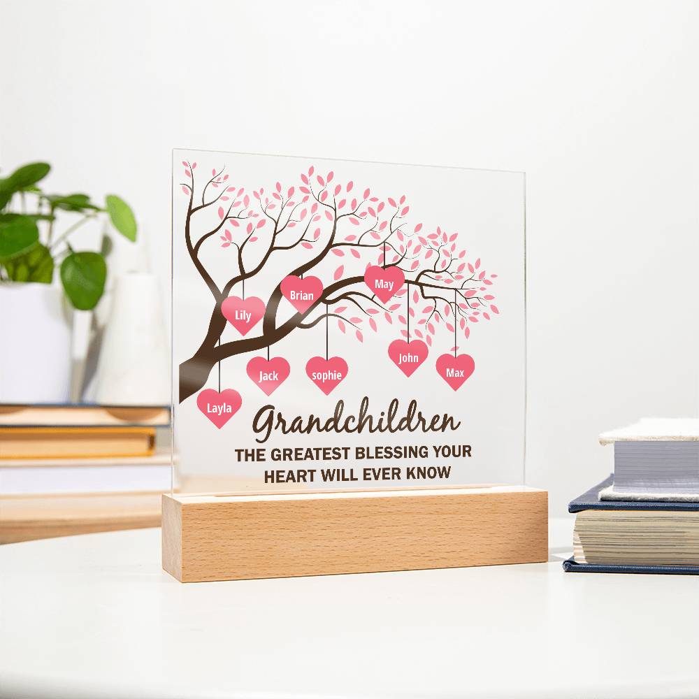 Acrylic Square Design_Grandchildren-Personalized