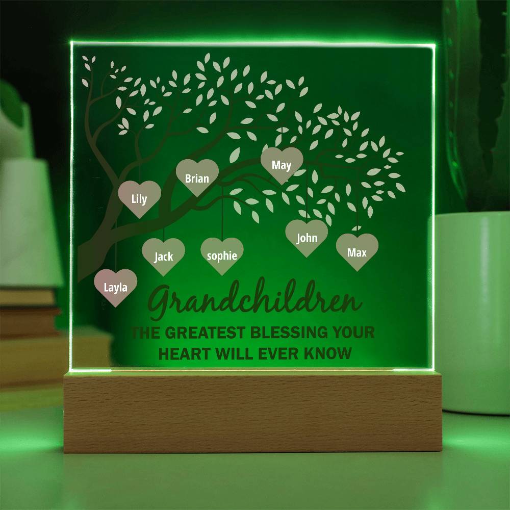 Acrylic Square Design_Grandchildren-Personalized