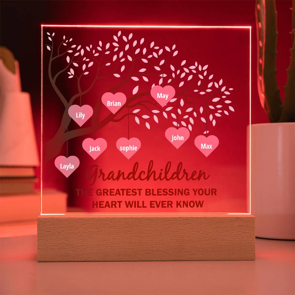 Acrylic Square Design_Grandchildren-Personalized