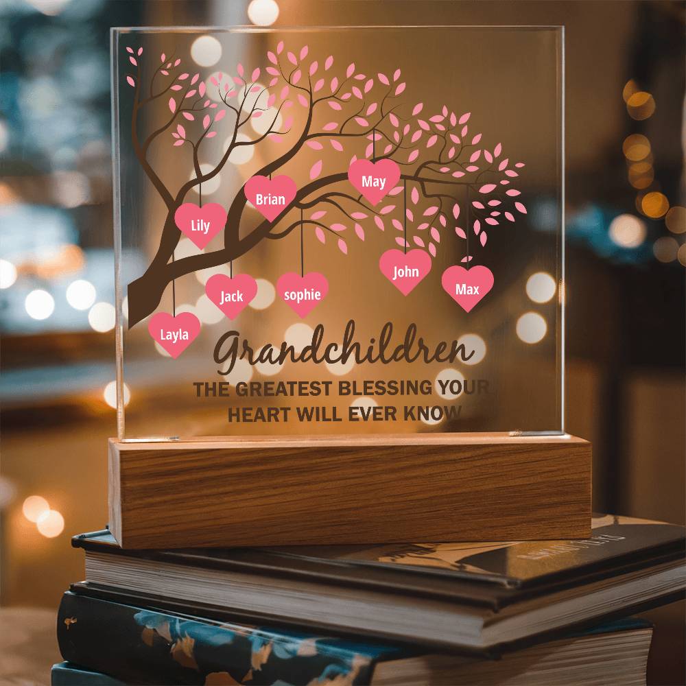 Acrylic Square Design_Grandchildren-Personalized