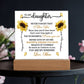 To My Daughter Never Forget That Acrylic Square Plaque