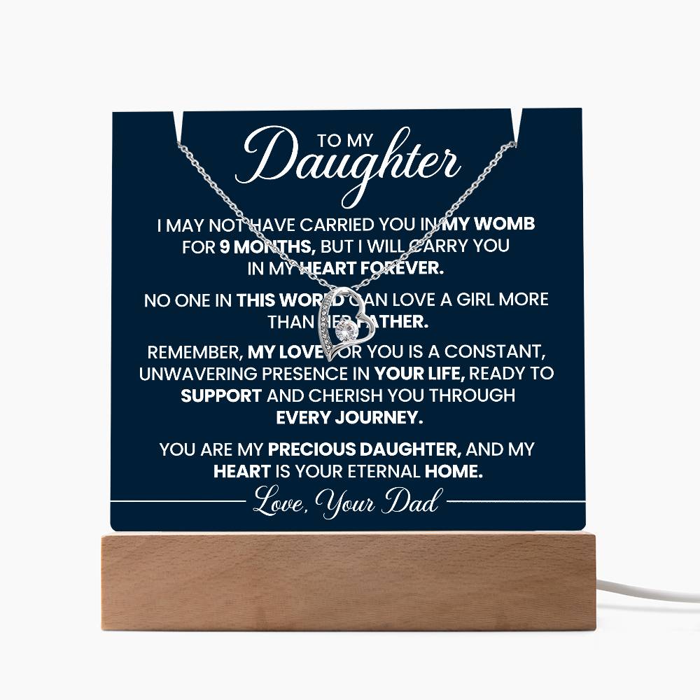 To My Daughter - Keepsake Acrylic & Forever Love Necklace