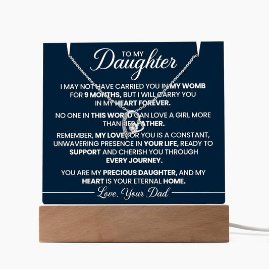 To My Daughter - Keepsake Acrylic & Forever Love Necklace