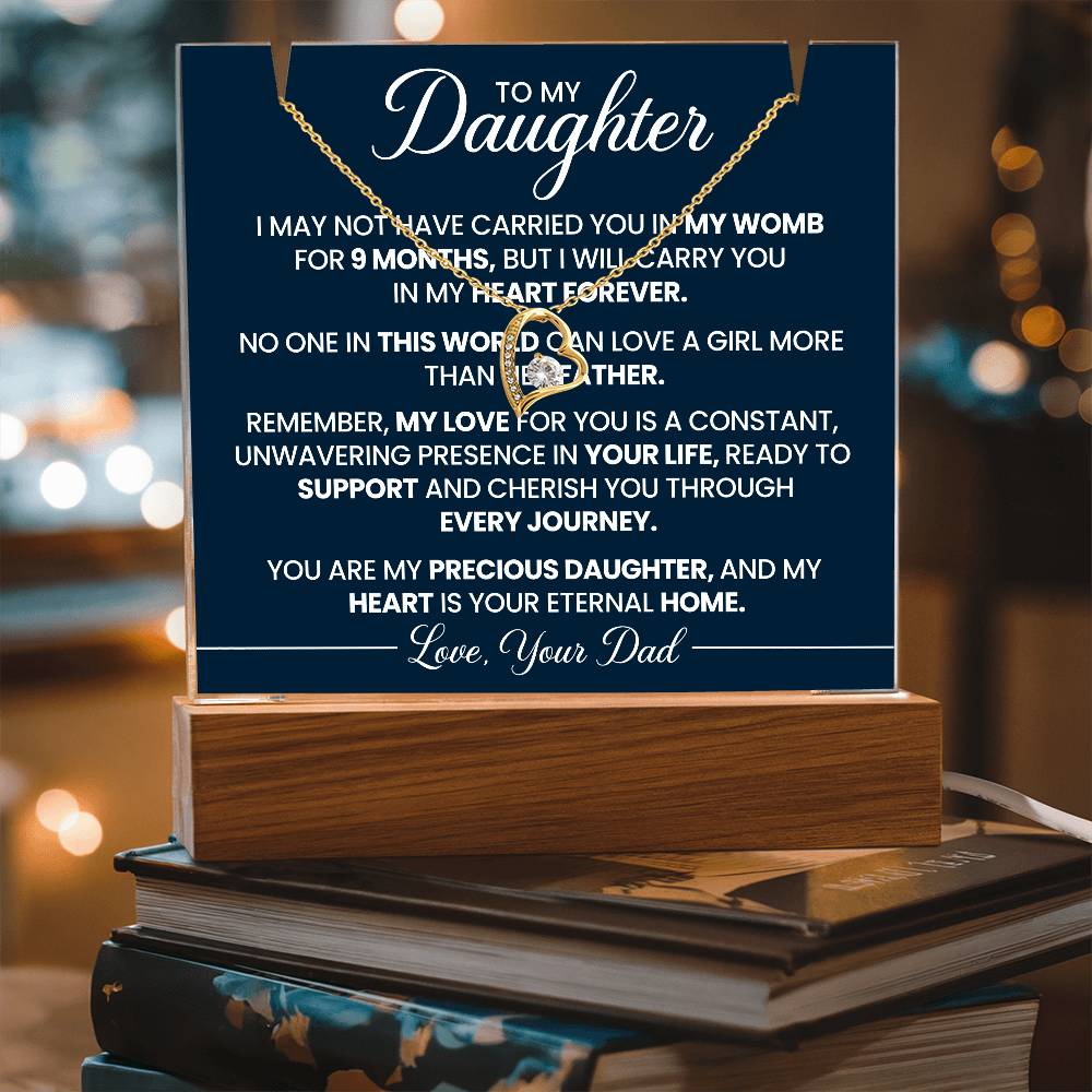 To My Daughter - Keepsake Acrylic & Forever Love Necklace