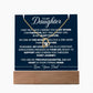 To My Daughter - Keepsake Acrylic & Forever Love Necklace