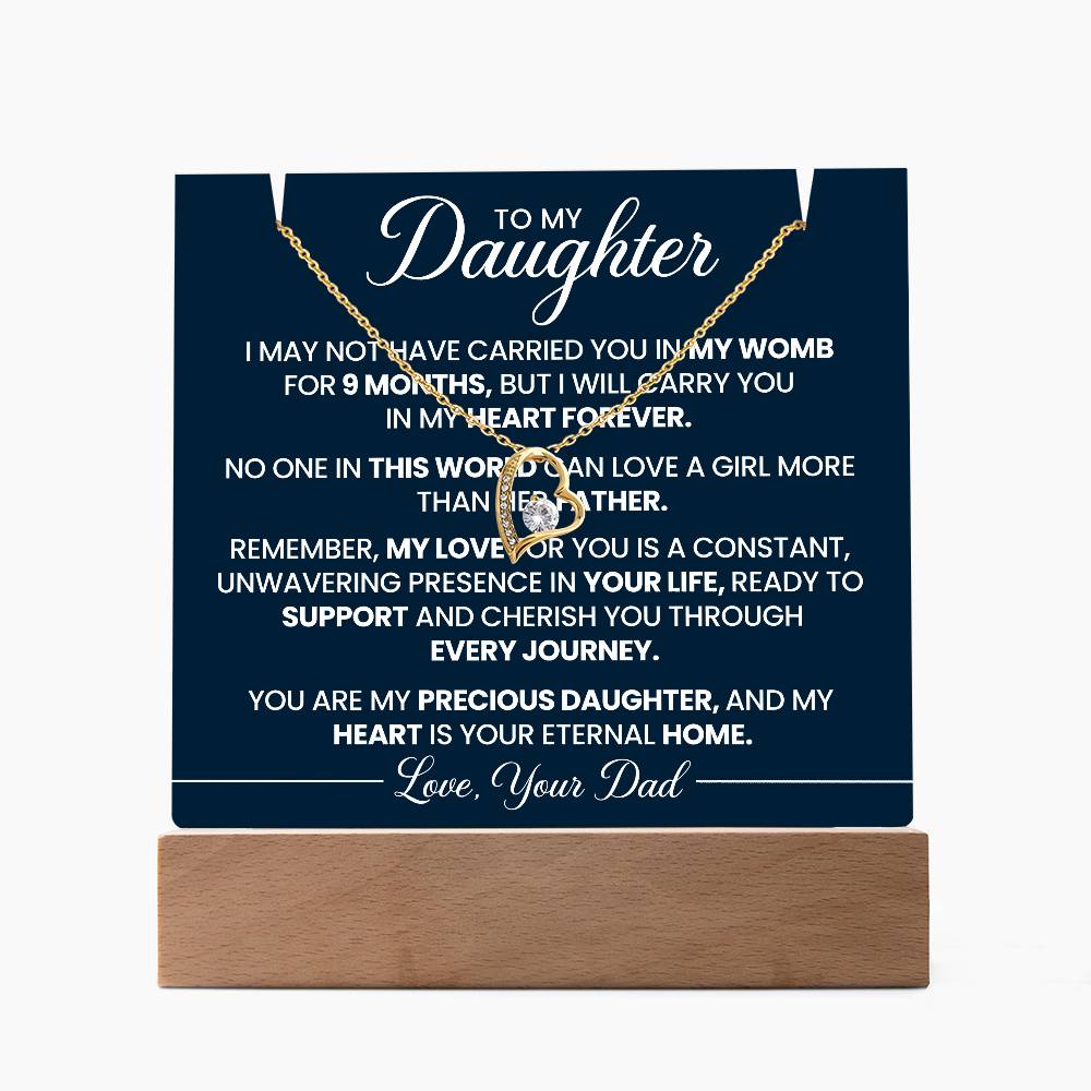 To My Daughter - Keepsake Acrylic & Forever Love Necklace