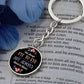 EYE TO EYE Graphic Circle Keychain DOG TAG