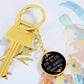 EYE TO EYE Graphic Circle Keychain DOG TAG
