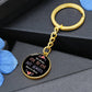 EYE TO EYE Graphic Circle Keychain DOG TAG